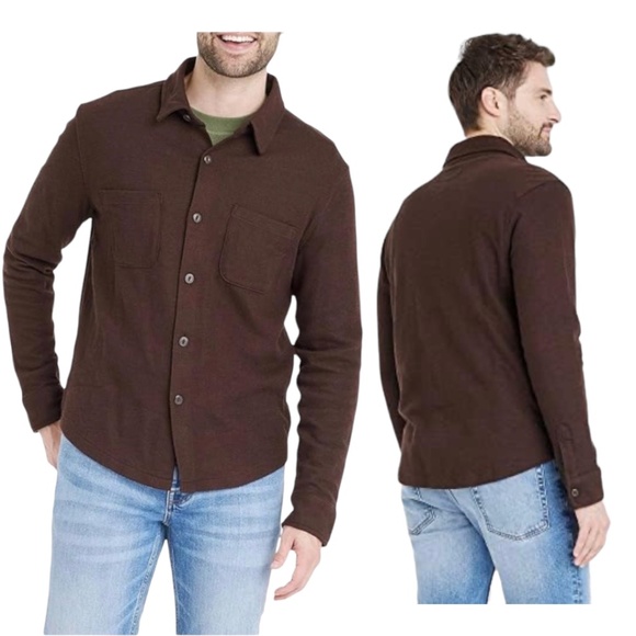Goodfellow & Co Other - NWT Goodfellow & Co Dark Brown Knit Button-Down Shirt